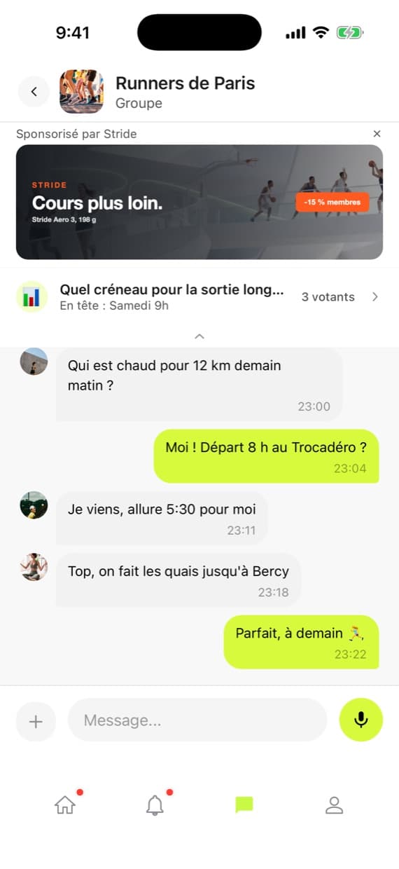 Un groupe sponsorisé par une marque